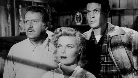 Instead, that MAN-TRAP has been set by her older, prospector husband (Haas), who has married her just so he can catch her alone with his younger prospecting partner (John Agar) - they share a cabin all winter - and shoot him, thereby keeping all the gold for himself.  #Noirvember