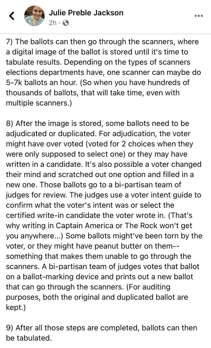 jmpreble's tweet photo. Why do mail ballots take longer to process? The answer is in the images below. I’m the comms specialist for a large CO county’s Elections Dept. Communicating this info to voters is legitimately my job. Video from post:  https://t.co/1UULLK82Qy #ElectionResults2020 https://t.co/J8NfO2R1Nh