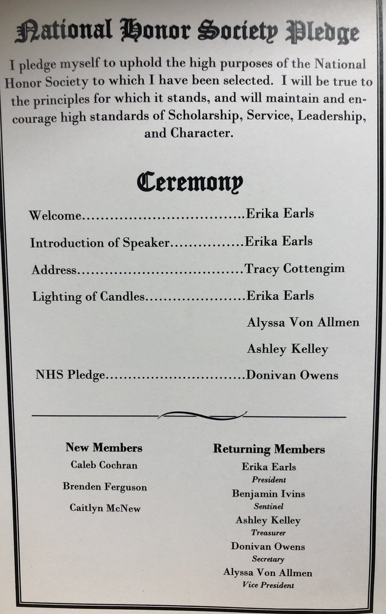 DrMartySpence's tweet photo. @willowschool National Honor Society induction tonight! Always a privilege to recognize our students. Congrats  Caleb, Caitlyn, and Brenden! @ChrisCochranc @CochrankKim https://t.co/WYzUbMkzc0