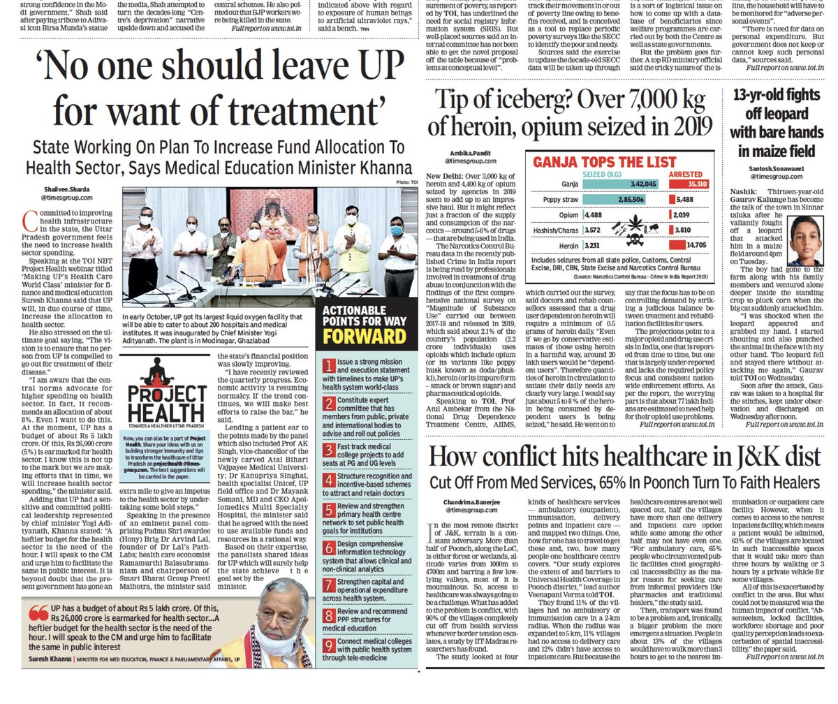Here's The Times of India continuing to "help" project Aditya Yoginath as India's next PM. Hey TOI, if you are going to accept money from the UP Govt and promote it, even giving your own email ID for reader engagement, shouldn't you mark this as **ADVERTISEMENT**?