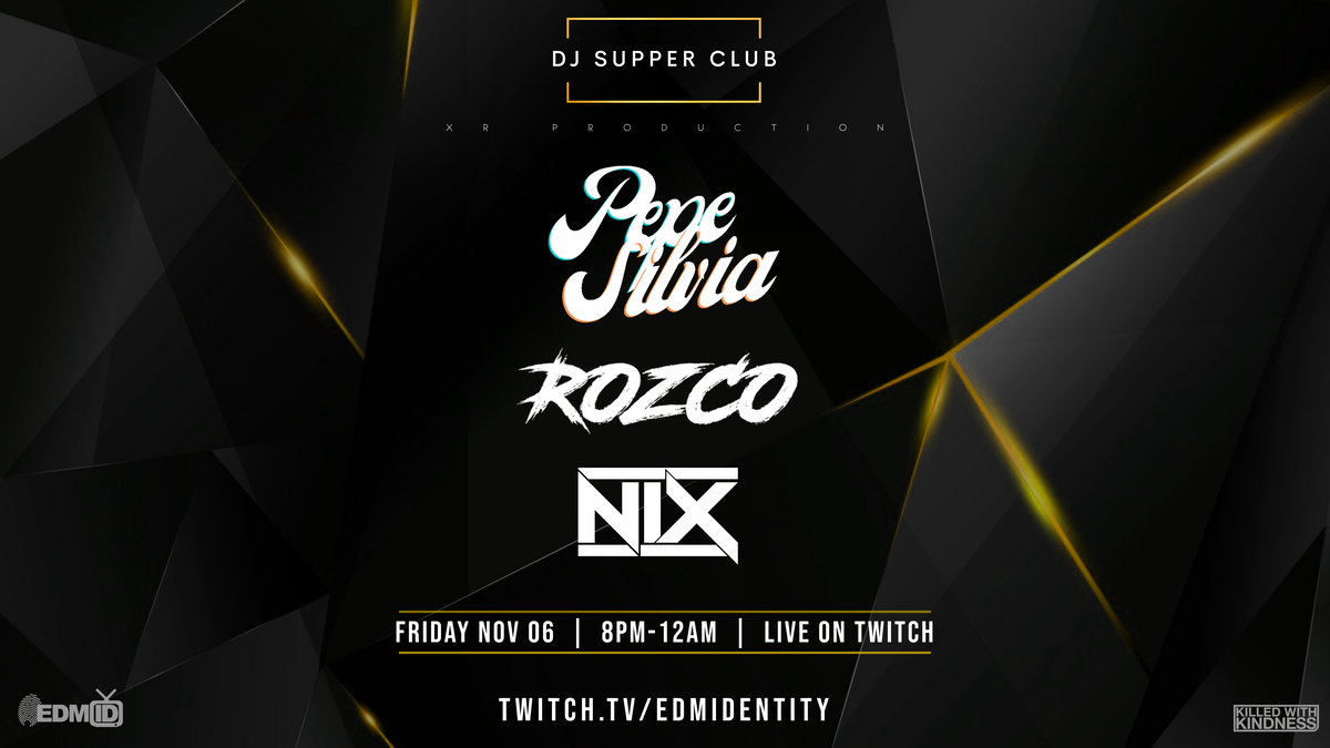 TOMORROW on <a href="/djsupperclub/">DJ Supper Club</a> we'll have Pepe Silvia, Rozco, and NIX throwing down some fantastic beats over on #Twitch. Tune in at 8pm PT to catch all the action!

#DJSupperClub #EDMIDtv

twitch.tv/edmidentity