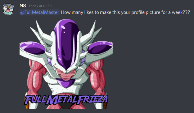 NosideN8's tweet photo. Well...You know what to do XD
@full14master @TrainerSparks @MaybeGamma #DragonBallZ #DBZ #forehead #wayne #meme #HowManyLikes #Like #Likee #Memes #FullMetalMaster #YouTuber #Supersaiyan #Saiyan #DragonBallSuper #DragonBall #Goku #Kakarot #KaMeHaMeHa #Over9000 https://t.co/MfZujvZdc4
