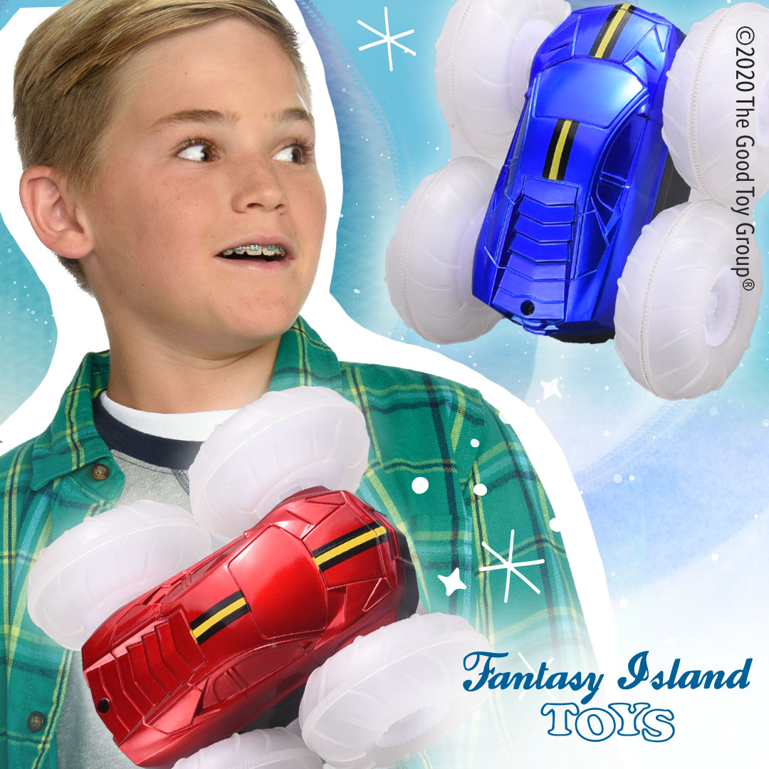 Entertainment is remote-controlled this year. Lights, flips and wheelies - these cars even connect together!
 #FantasyIslandToys #shoplocal #shopsmall #shopfairhope #downtownfairhope #fallintofairhope #kidsgiftideas #toys #gifts #TurboTwisterFlipRacers #remotecontrol
