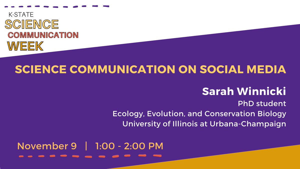 K-SCI (@ks_sci) on Twitter photo #KState #SciComm Week will start on Monday with <a href="/skwinnicki/">SK Winnicki, PhD</a>, who will be talking about science communication on social media. To join, please register here: kstate.qualtrics.com/jfe/form/SV_29… #KState #SciComm Week will start on Monday with <a href="/skwinnicki/">SK Winnicki, PhD</a>, who will be talking about science communication on social media. To join, please register here: kstate.qualtrics.com/jfe/form/SV_29…