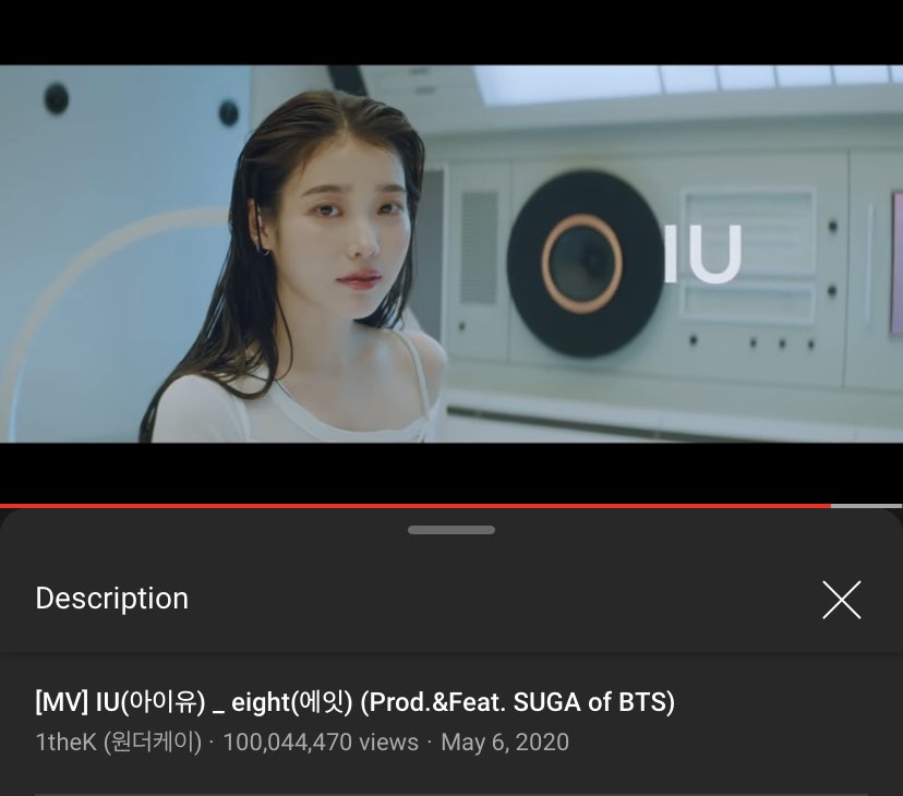 sunflowercharts's tweet photo. 'eight' - IU (Prod. & Feat. #SUGA of @BTS_twt) มียอดวิวทะลุ 100 ล้านแล้วบน YouTube ในวันครบรอบ 6 เดือนที่ถูกปล่อยออกมา โดยเป็นวิดีโอที่ 35 ของ #BTS ที่สามารถทำได้
#Eight100M #6MonthsWithEight (https://t.co/Ikbz1qmPT8) https://t.co/WjVhCdvCFo