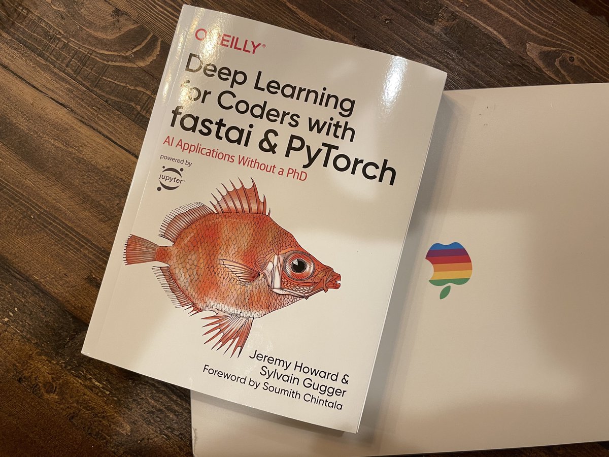 svpino's tweet photo. Look at this beautiful subtitle!

"AI Applications Without a Ph.D."

You know why? Because that's exactly right! You do not need a Ph.D. to be a successful Deep Learning expert.

Yes. An expert!

This is @fastdotai book. I bought it. I'm going through it. It's great. https://t.co/tTRWdINYer