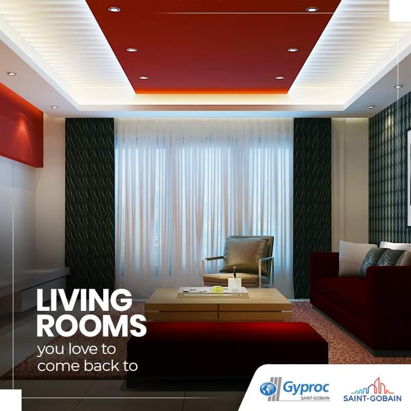 Gyproc India on Twitter: "Add coziness and warmth to your living room ...