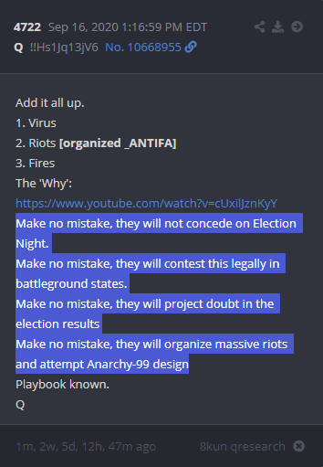 14.Also take a look at drop 4722, the areas highlighted in blue I think are communications between the Deepstate. Its My belief that Mr. Clean is calling out the Deepstate and saying "Playbook known". Meaning we knew the voter fraud was coming.