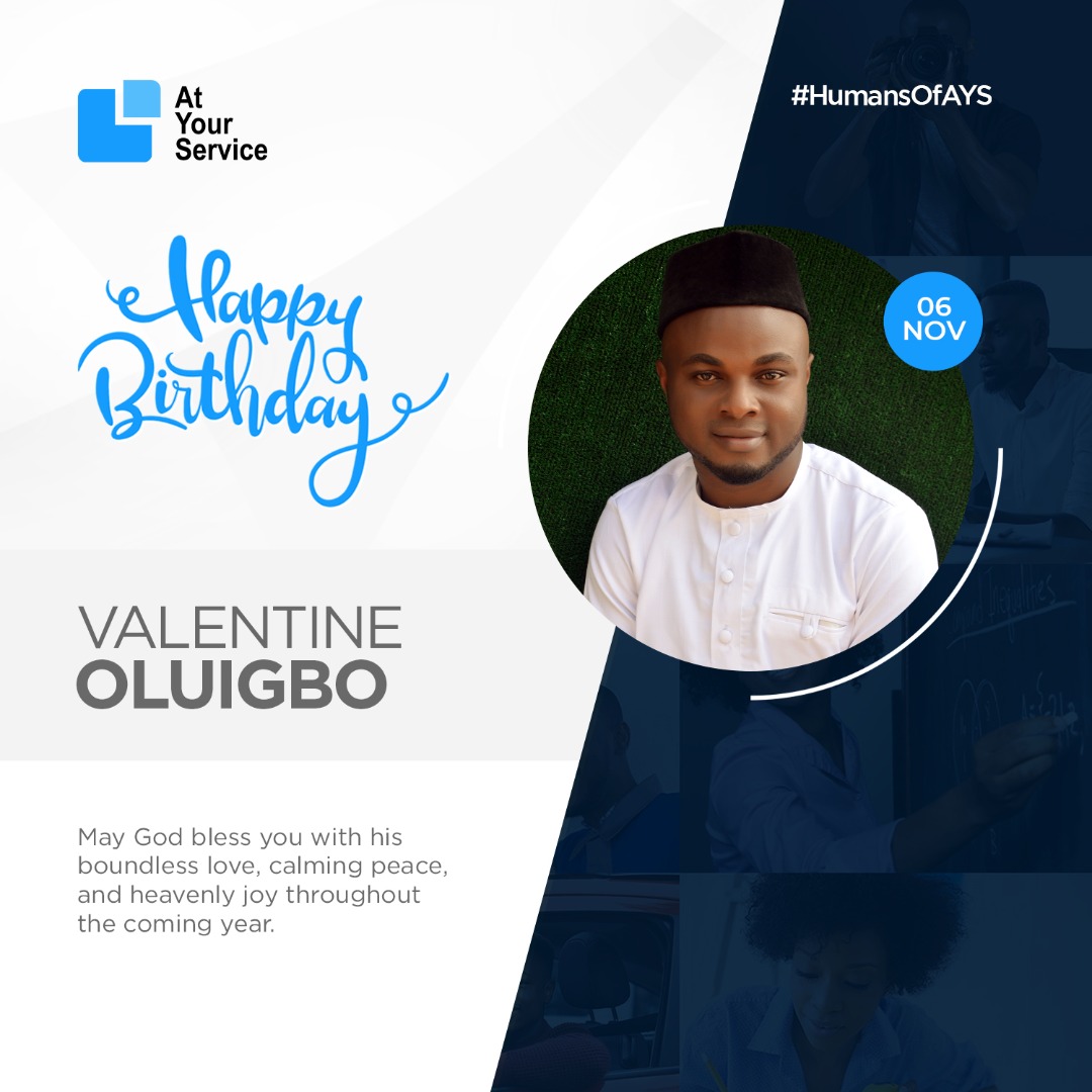ays_jobs's tweet photo. Happy birthday @olu7wonders our Secondment Officer ๐๐๐.
You are a strong pillar upon which #AYS rests. We appreciate all you do to ensure we grow on the job.
This is us wishing you many more years and the strength to keep being awesome.
#HumanOfAYS #HappyBirthdayVal https://t.co/cOAWYAaJ6T