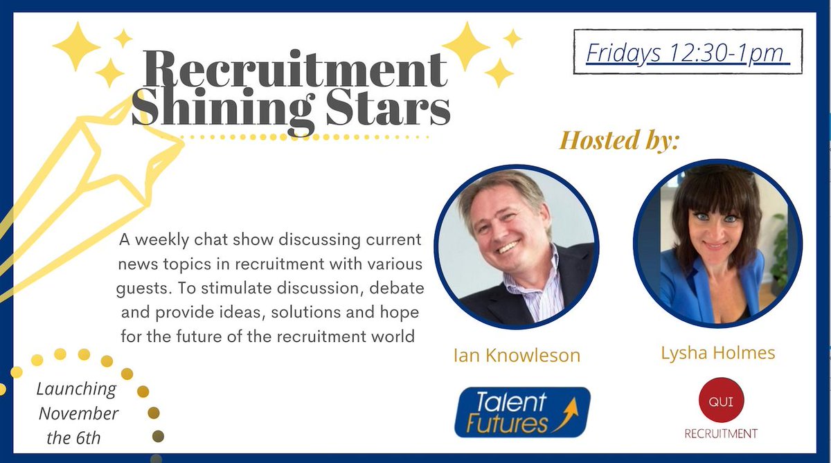 IanKnowlson's tweet photo. Today is the day our pilot #chatshow kicks off!
Very excited to be co-hosting with @LyshaHolmes from @QuiRecruitment - today's topic, Mental Health and Working from Home.
Do join us and get involved! #Rec #RecMatters
12.30-1pm - sign up via this link:
https://t.co/uOljtpjZUz https://t.co/bSPJcUwOku