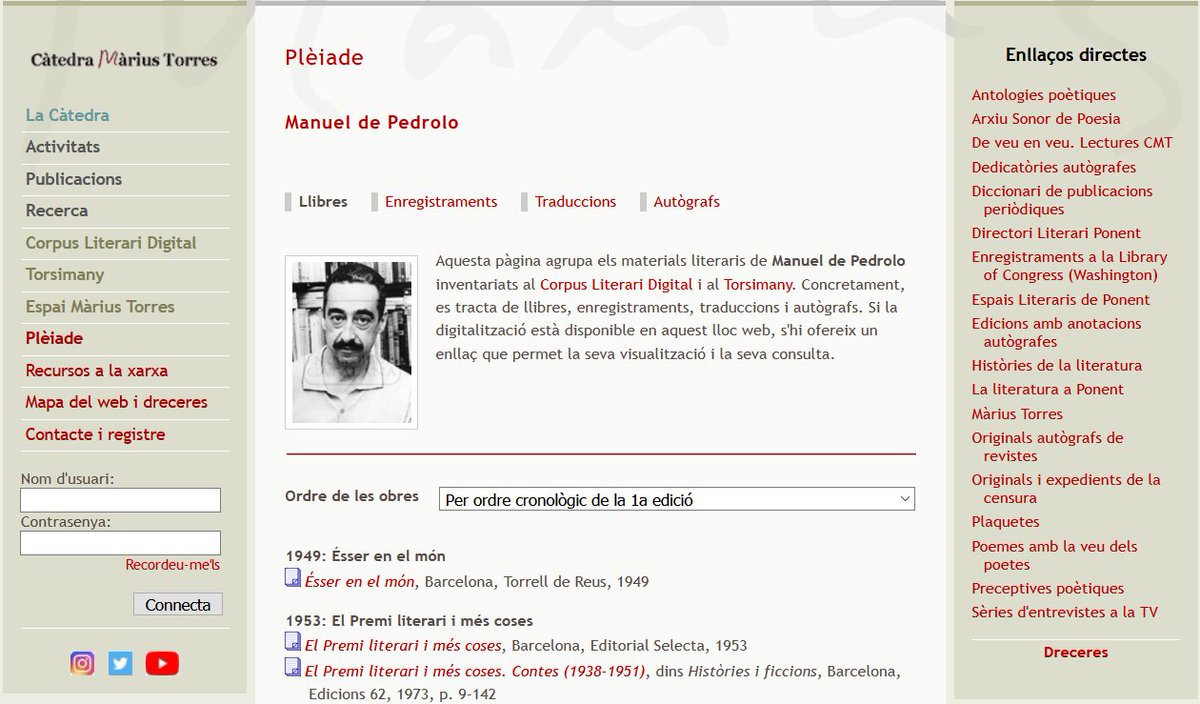 CatedraT's tweet photo. Amb la incorporació dels materials de la censura consevats a l'Archivo General de la Administració d'Alacalá de Henares, Pedrolo compta ja amb més de 100mil pàgines digitalitzades al Corpus Literari Digital de la CMT https://t.co/sf65tRhXYh