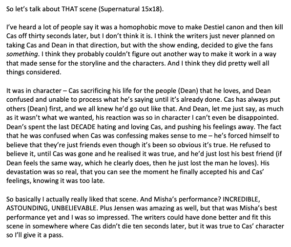 keolaspencer's tweet photo. So let's talk about THAT scene... #Supernatural #destiel https://t.co/NkX1E5gXYX