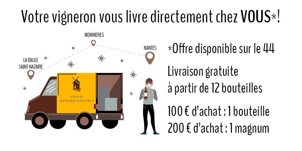 LE DOMAINE RESTE OUVERT pendant le confinement aux horaires habituels (service drive disponible) ! 😉🚗
Et désormais, on vous livre où que vous soyez dans le 44 ! 
#Muscadet #LoireAtlantique
<a href="/LeMuscadet/">muscadet</a> @vignoblenantes <a href="/vinsdeloire/">Vins du Val de Loire</a>