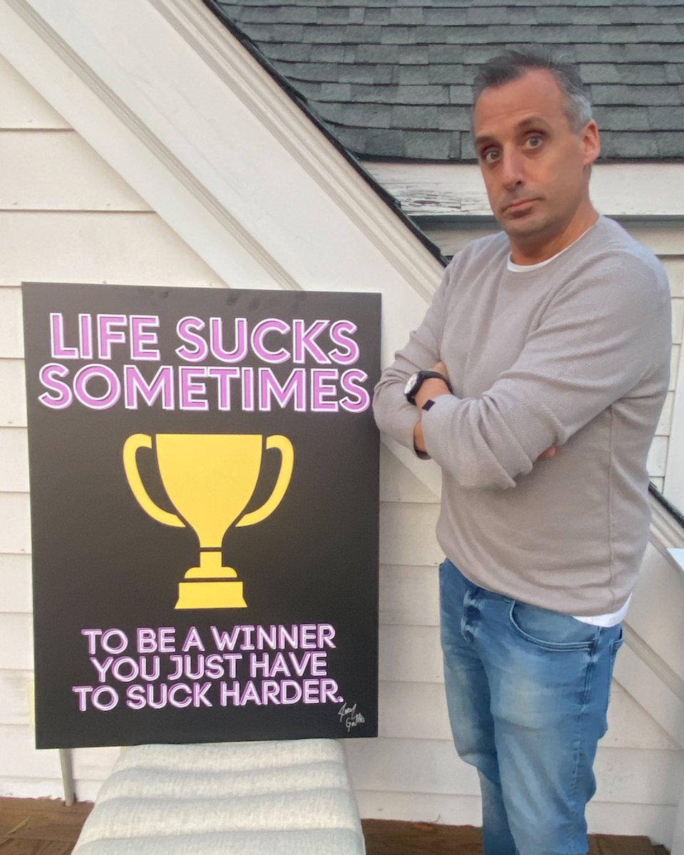 Joe_Gatto's tweet photo. “Life sucks sometimes. To be a winner you just have to suck harder.” - Joe Gatto https://t.co/LHoHbTZx5V