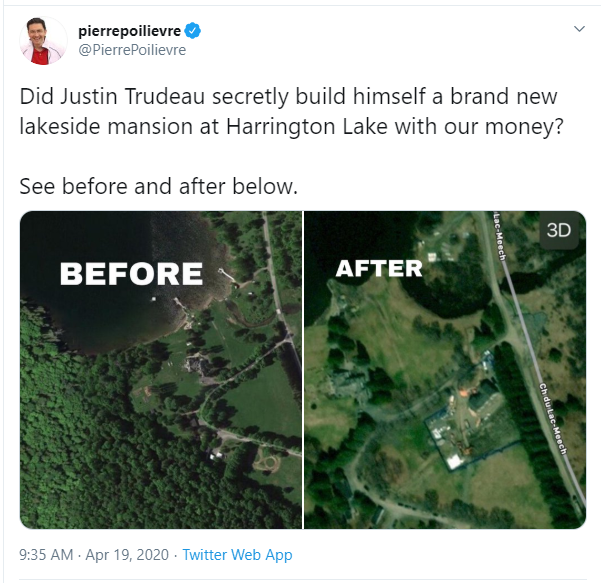 And so, I wonder... When Pierre Poilievre tried to start a scandal to impugn the federal government about a "secret palace" being built on taxpayer money, did he think Canadians were stupid? 8/20
