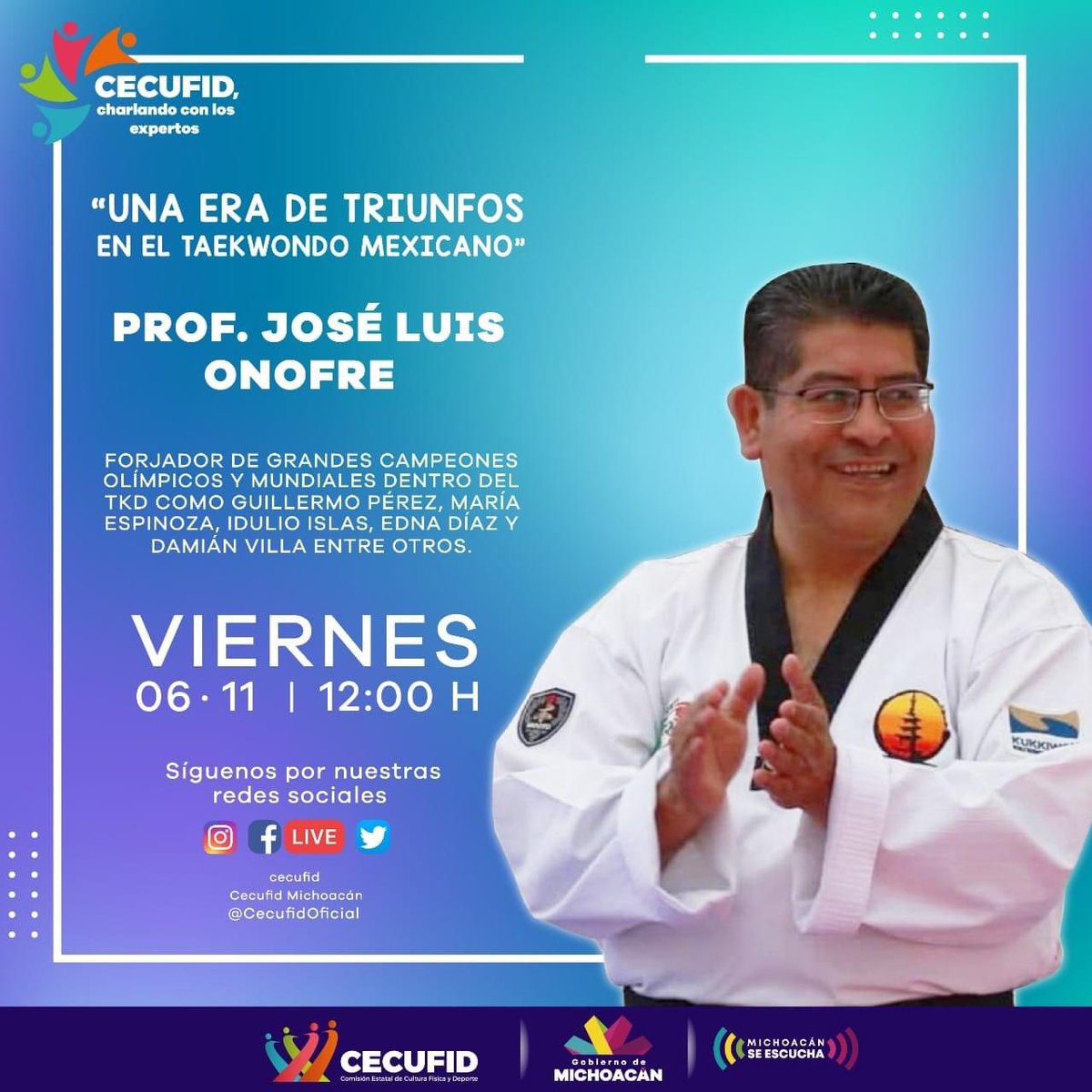 Onofre_58's tweet photo. 🥋Un gusto compartir parte de mi  experiencia deportiva con las nuevas generaciones ⁦@jhoananmedina⁩ ⁦@proyuo⁩ ⁦@Gerardoproftkd⁩ ⁦@caroacosta77⁩ ⁦@PavelAlvaradoF1⁩ ⁦@kristianlim⁩ ⁦@LuisOnofreMX⁩ https://t.co/JkDZKImRgV