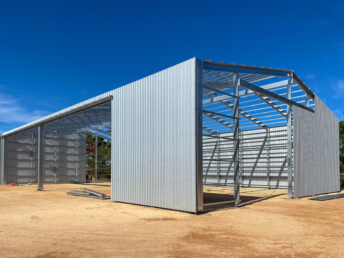 New shed going up at Yallunda Flat. 
cockaleechieindustries.com.au