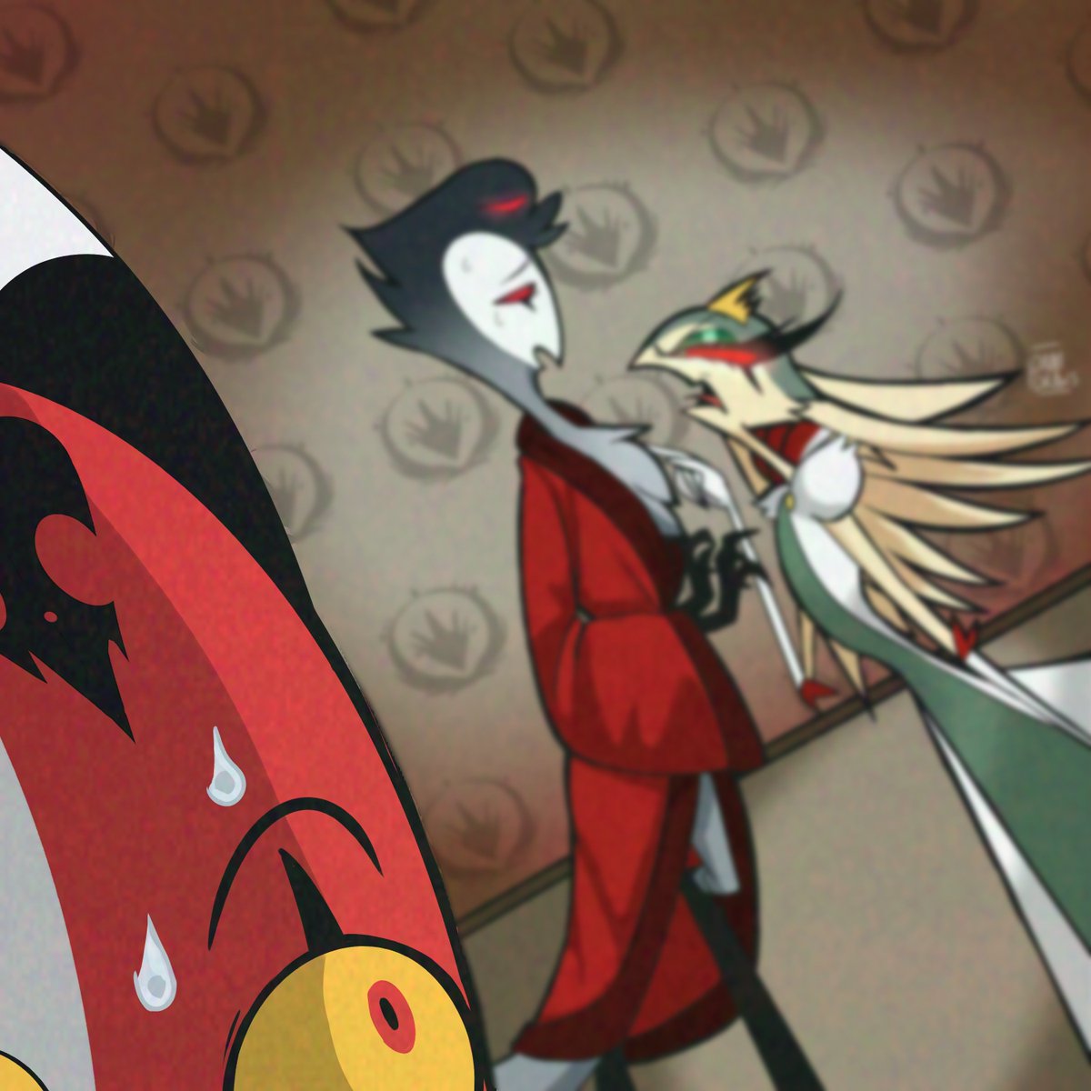 DaniDraws666's tweet photo. This has the best outcome I could ever think of #Stolitz #HelluvaBoss #HazbinHotel https://t.co/KFWSjWbfbf