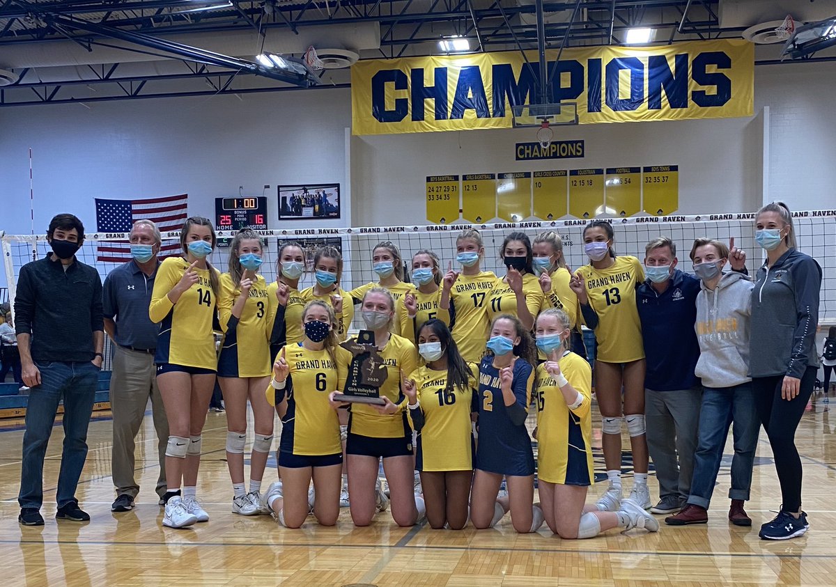 aaronsmaka's tweet photo. Grand Haven wins it’s 14th consecutive district title tonight with a win over West Ottawa 25-23, 13-25, 25-23, 25-16. 

Grand Haven is now 24-16 on the season and travels to Rockford for regional play on Tuesday. https://t.co/sO60i5QoPr