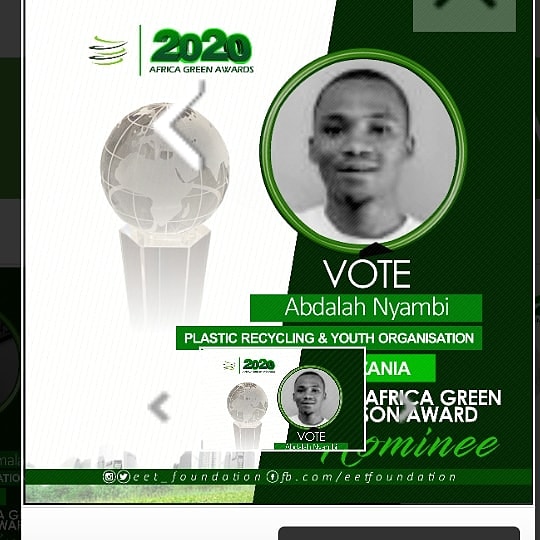 abdalahnyambi20's tweet photo. PREYO RECYCLING GROUP imefanikiwa kuingia katika shindano la The Africa Green Award tunaomba kura yako ndugu ,jamaa ,rafiki kwa kutupigia kura kupitia link:https://t.co/dNE2XsvzYj #HELPTOHELP #dottanzania #modewji #preyotz #saharaventure #saharasparks https://t.co/yvs7BvJauD