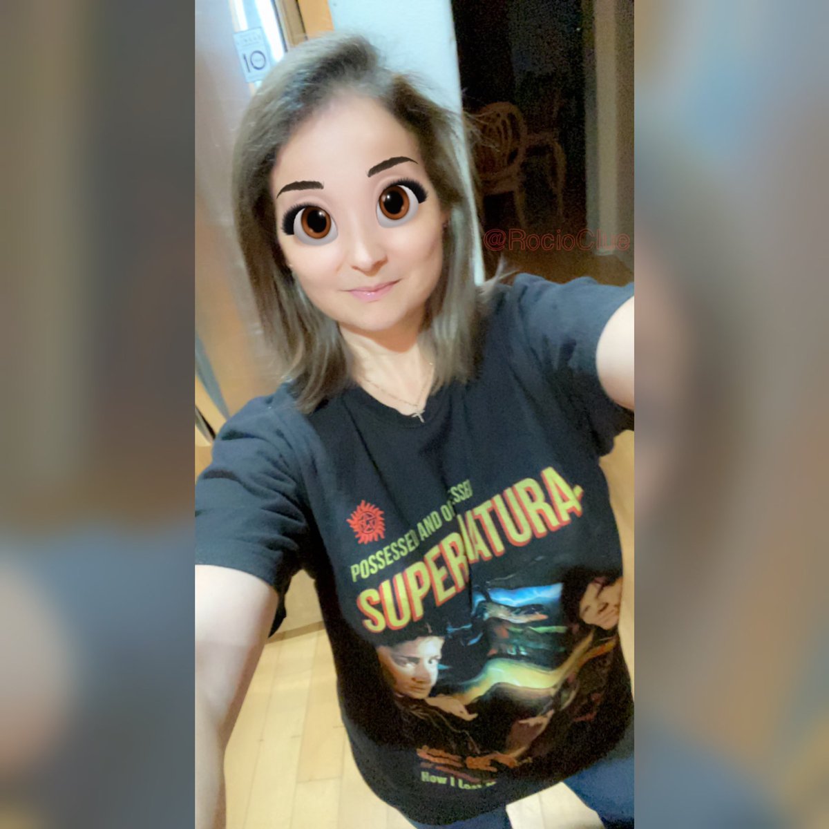 rocio_clue's tweet photo. On Thursday’s we wear Supernatural gear 😁
3 more episodes left... 🥺😭🥺
My nice getaway from reality. What will I do once it’s over?!? Reruns, definitely reruns!
#Supernatural #spnfamilyforever 
Don’t mind my “eyes”...been dealing with migraine. Believe me, these eyes nicer😉 https://t.co/NCoehT0rTn