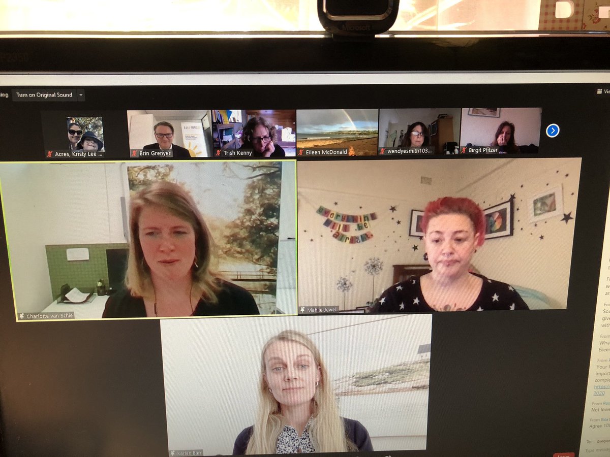 AcresKristy's tweet photo. Great Ending to an amazing conference. Thank you Brin Grenyer for facilitating this event online today. It was great to participate. @projectairstrat @MHResearchUniSA @BPDFoundationSA https://t.co/LhrHyZ7kGq