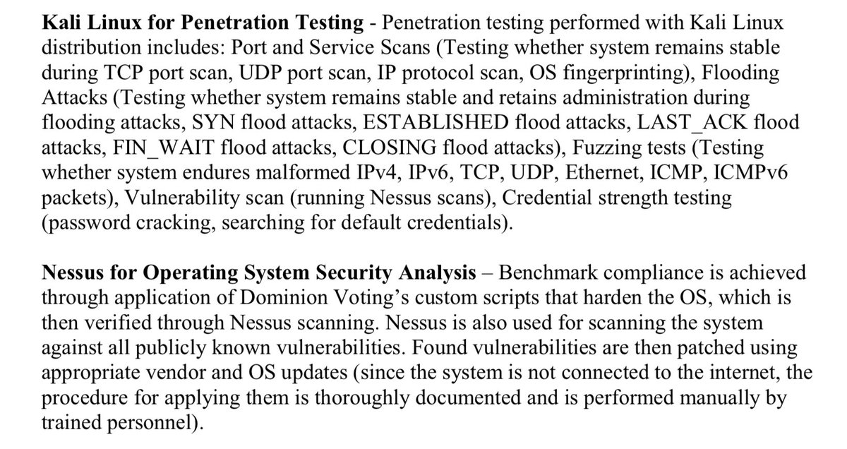 The system is pen tested with  @kalilinux and  @nessus. Really.