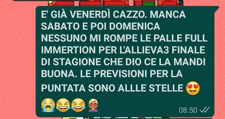 o_mozzi's tweet photo. Sono già cominciati gli scleri 😍🙏😭😂😂
#LAllieva3 #IlFinale https://t.co/E4CqNc1iQE