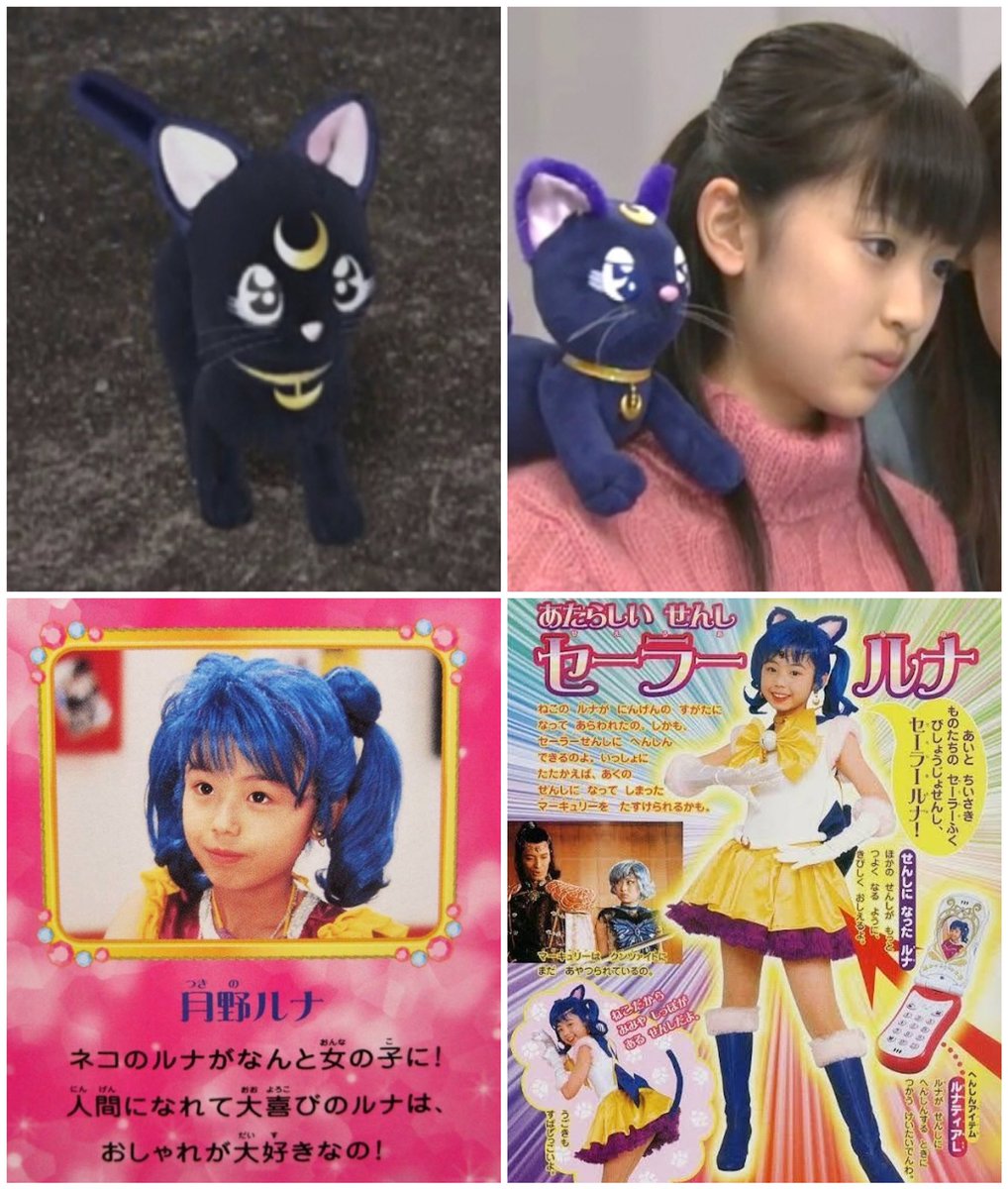 実写版でネコのルナは喋るぬいぐるみに変更され、しかも中盤から女の子