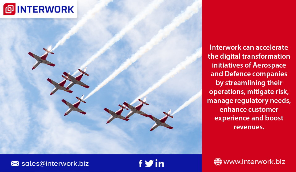 Interworksoft's tweet photo. #Interwork can accelerate the #DigitalTransformation initiatives of #AerospaceAndDefence companies by streamlining their operations, mitigate risk, manage regulatory needs, enhance customer experience and boost revenues.

To know more visit- https://t.co/Jkwj1Tc4PE https://t.co/QPg21AoOI8