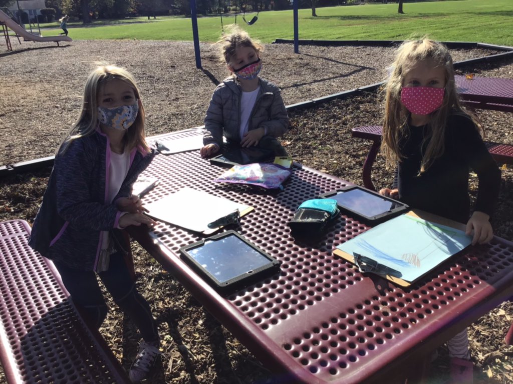 Mother Nature created a glorious Outdoor Classroom Day!🌞Kindergarten🌟’s loved sky watching, portrait pictures, tracing shadows, leaf rubbings, and measuring tall grasses. 🌾 Thanks <a href="/CBkdfirstgrade/">Dougherty</a> and <a href="/CBHeine5th/">Joe Heine</a> for organizing our day of joyful learning:) 🍁👫💖<a href="/CBWarwickElem/">Warwick Elementary School CBSD</a>