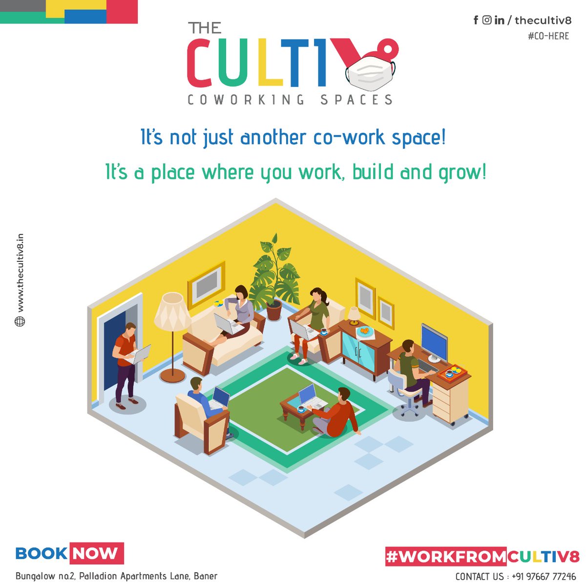 TheCultiv8's tweet photo. Growth is never by mere chance; it is the result of forces working together! Come join hands with Cultiv8 and be sure of the best work experience in town! Come join the v8 community today!
Contact us : +91 9766777246
#GrowatCultiv8 
#weareopen #wearesafe #coworkingspace #cultiv8 https://t.co/8jQkDiVbsq