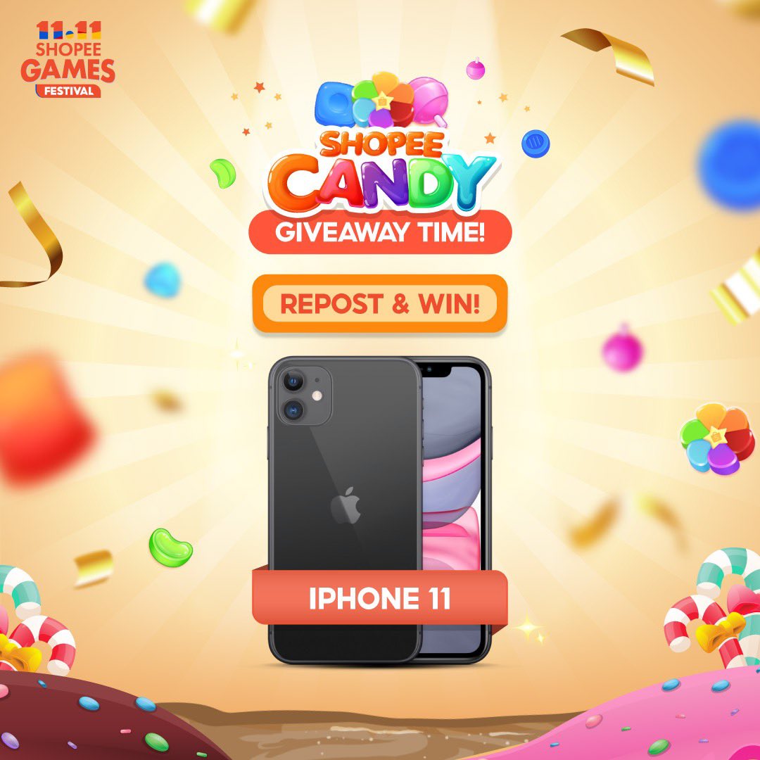 ShopeeCandy_ID's tweet photo. TGIF warga twitter! #ShopeeCandy lagi BAGI BAGI IPHONE 11!! Yuk meluncur ke Instagram kita di @Shopeecandy_ID ! https://t.co/22xyJci8nY https://t.co/zNCwgOfXmc