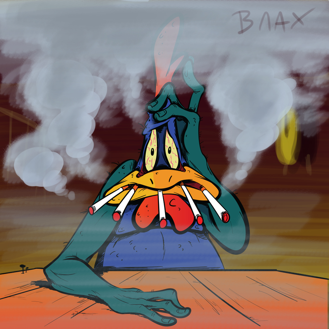 The_Vlah on X: I like it when cartoon characters are so stressed that they  feel the need to smoke multiple cigarettes at once #cartoon #illustration # looneytunes #fritzfreeling #merrymellodies #chicken #rooster  #anthropomorfic t.co9nxHIPn2yE 