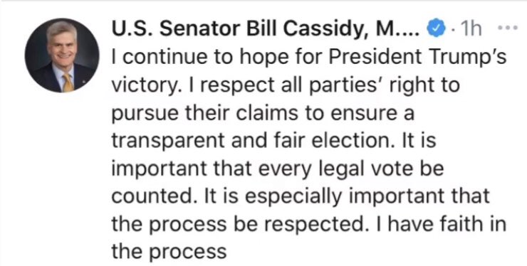 louisianahbrah's tweet image. Hey y’all remember when @BillCassidy tweeted this and then deleted it? I just really admire his conviction #wontbowdown  #dontknowhow