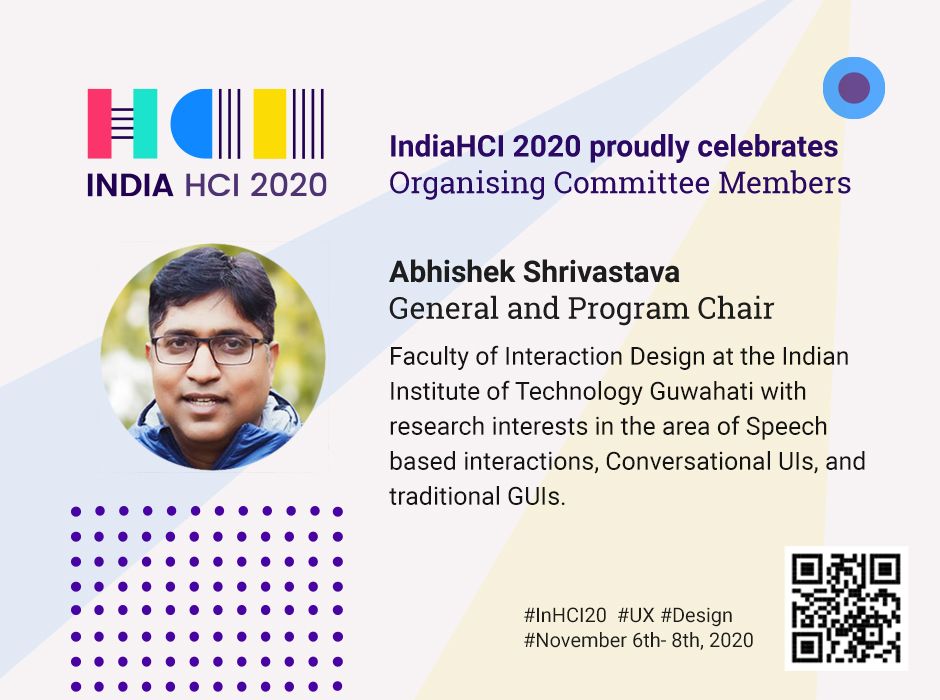 IITGuwahati's tweet photo. @IITGuwahati congratulates @abhisheknmd on being the General and Program Chair for IndiaHCI 2020.
#InHCI20 #IndiaHCI #UX #design #HCI #Reasons4IndiaHCI2020 https://t.co/p7XCDbWtbN