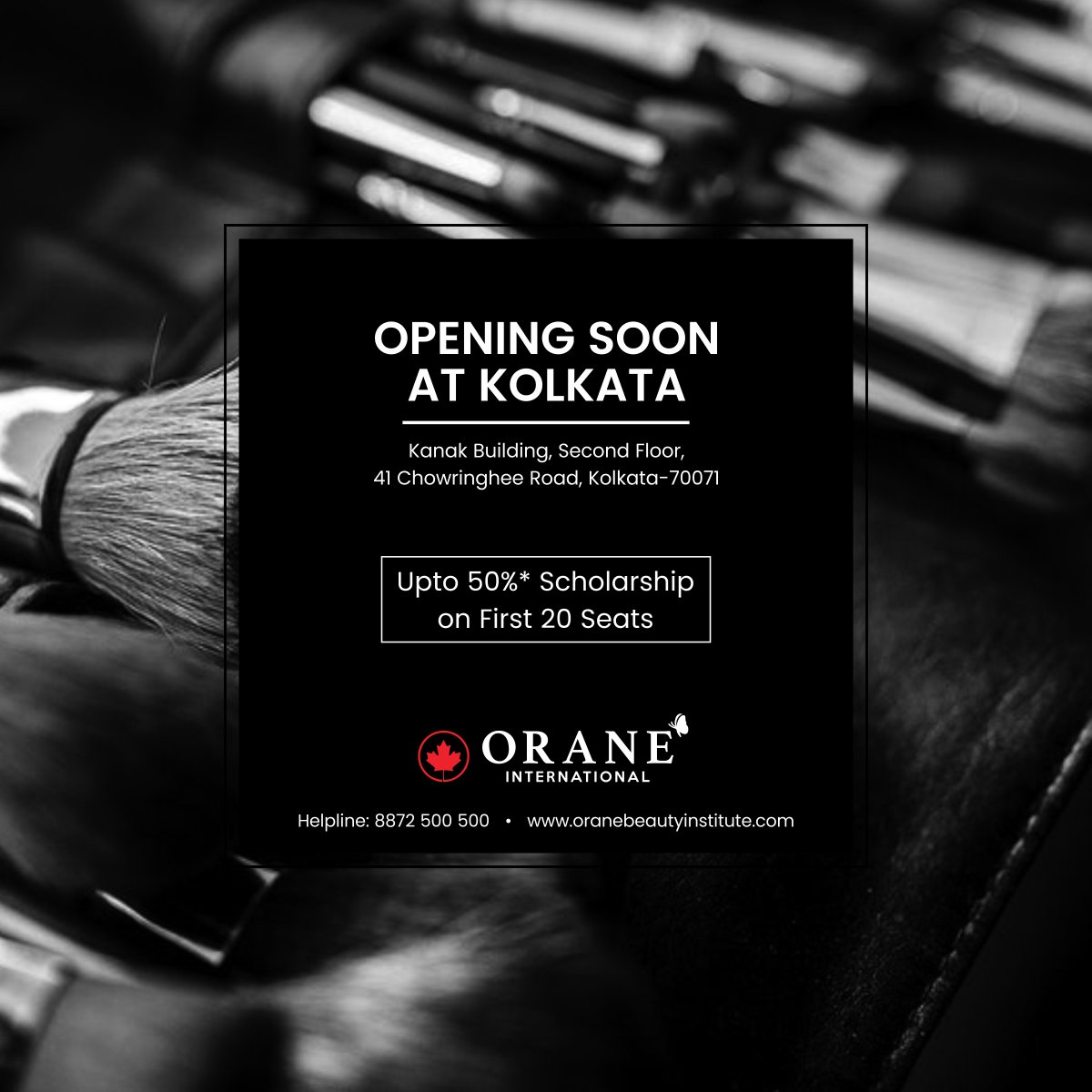 oraneofficial's tweet photo. Hurry Up !!!
Get upto 50% Scholarship. Only on First 20 Seats.
Golden Opportunity to Start a Rewarding Career Today
#oranekolkata #oraneinternationalkolkata #somethingnew #newinthecity #kolkata #orane #oraneinternational #nailartcourse #LearnNailArt #makeupartist #makeupclass https://t.co/XQMx7IWkjQ