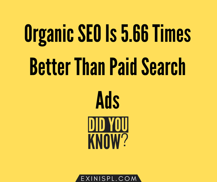 ExinIspl's tweet photo. Did you know?
Organic #SEO is 5.66 times better than paid search ads

#exinispl #marketing #advertising #socialmediamarketing #socialmedia #Digitalmarketing #onlinemarketing #seo #seoservicesindelhi #service #services #SEOServicesIndia #makeinindia #vocalforlocal https://t.co/KwWsxDRo7G