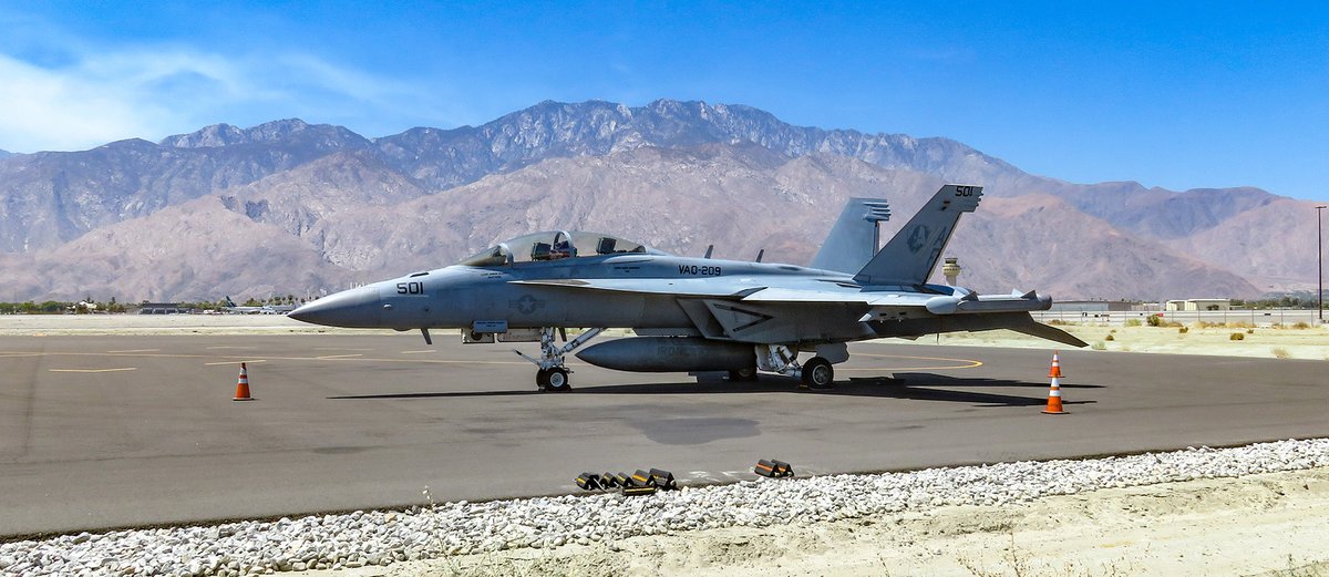 Kent_YVR's tweet photo. @tcrookairways @PHXSkyHarbor @dougkempf @AvgeekMel @KPAE_Spotter Well, I did a brief search for any aircraft / cactus photos that I might have. Didn't find any, but did spot these for a 2018 #TBT 😀 Now I want to travel 😪#EA18G #Growler #VAQ209 #StarWarriors #KPSP #PalmSprings https://t.co/GyuNFZVF6G