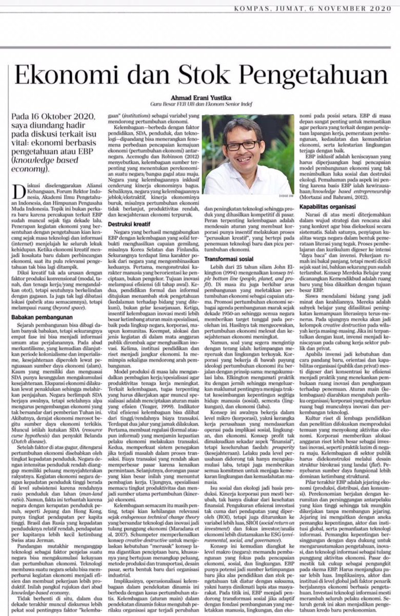 Abad literasi teknologi &amp; informasi tak bisa dibendung. Inovasi adalah bahasa percakapan ekonomi. Arah dan seluruh sumber daya mesti dikerahkan untuk menguasai pengetahuan. Namun, peta sosial wajib dipahami agar ekonomi tak mengoyak hajat publik. Ini tulisan saya di <a href="/hariankompas/">Harian Kompas</a>