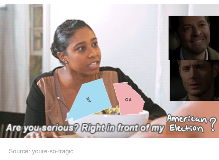 really supernatural? right in front of nevada's ballot counting center?