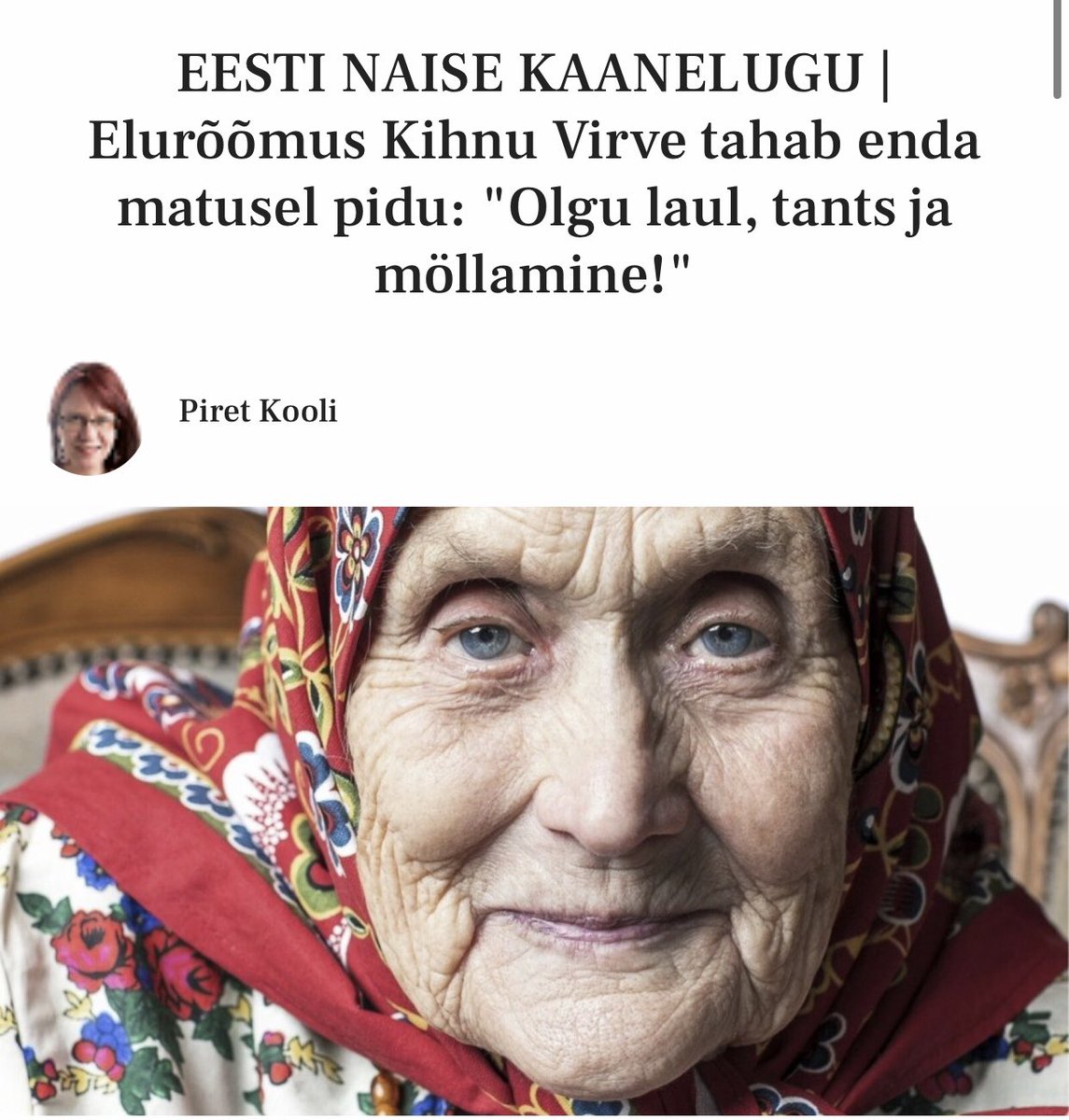 Helendus's tweet photo. Ikoonilised Kihnu Virve momendid: https://t.co/Gfc9Mhwzsy