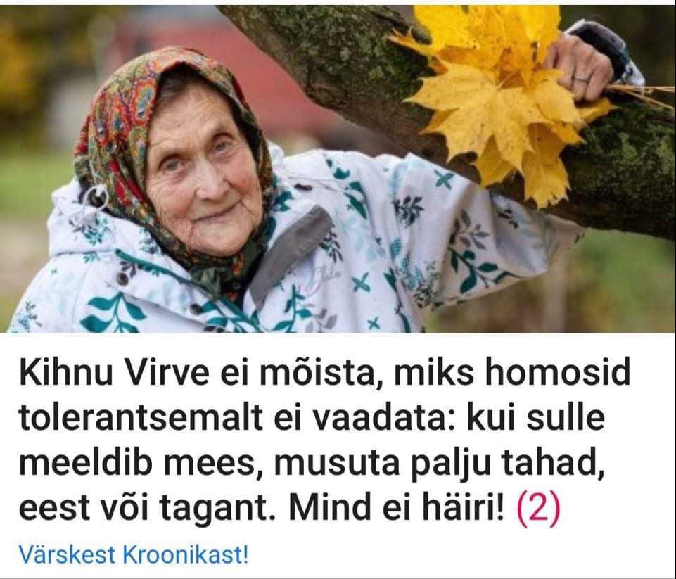 Helendus's tweet photo. Ikoonilised Kihnu Virve momendid: https://t.co/Gfc9Mhwzsy