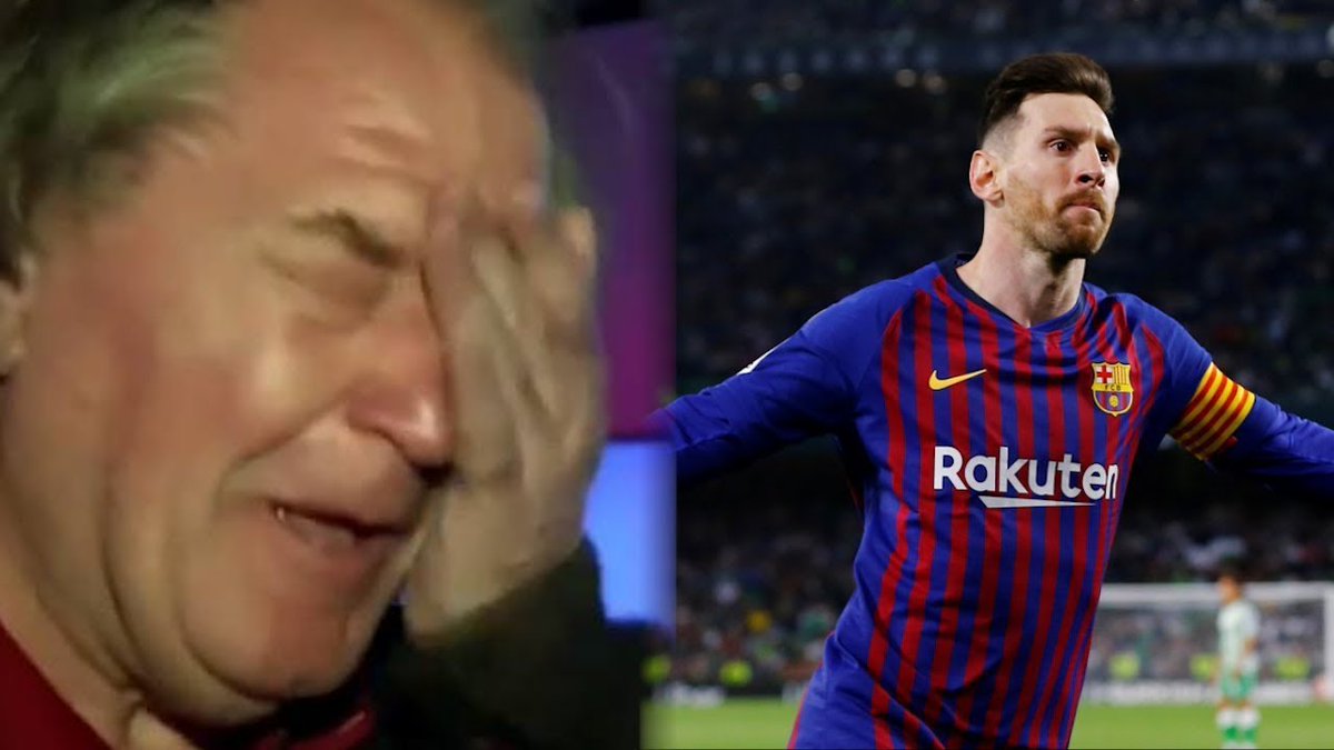 (5/6)Messi's hat-trick against Real Betis brought tears to Ray Hudson's eyes