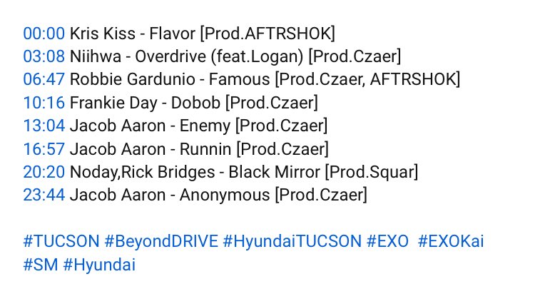 moonlight_412's tweet photo. 先日カイが出演したBeyond Drive🚗
BGMのみのプレイリストがアップされてるので楽曲気になった方は👇詳細は概要欄
The all-new TUCSON Beyond DRIVE - Virtual Showcase | BGM Playlist https://t.co/UsPMESfEoF @YouTubeより
#KAI #EXO #HYUNDAI #BeyondDRIVE #카이 #엑소 https://t.co/xbXiMfhRsN
