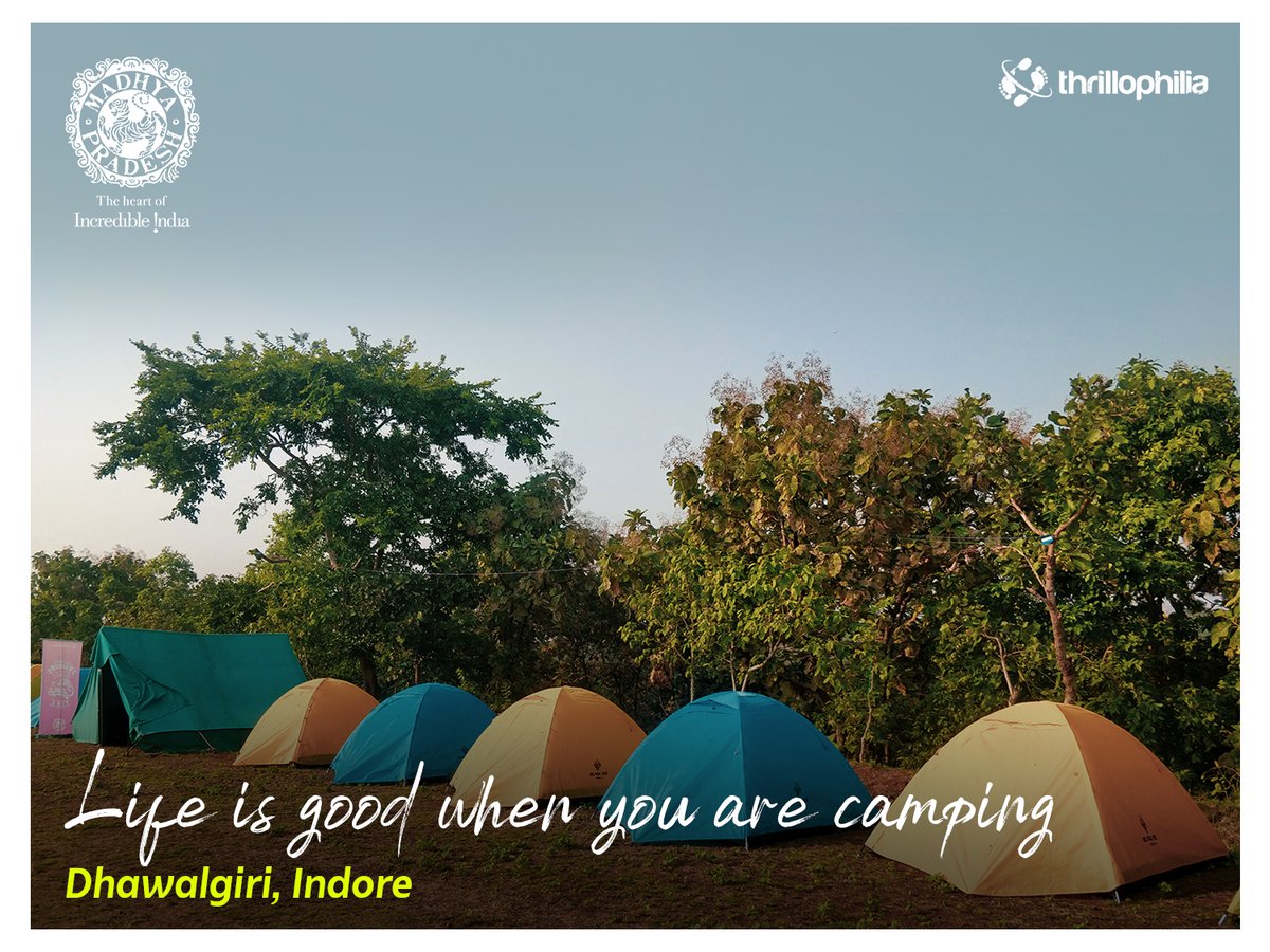 MPTourism's tweet photo. Pack your bags &amp; head to Dhawalgiri for a memorable camping experience near Patalpani waterfall, Indore. The wonder-filled nights of stargazing, bonfires &amp; adventure activities will give you a chance to spend time with your loved ones.
For bookings, call: +917509405769
#MPTourism https://t.co/mqVI5u7ymj
