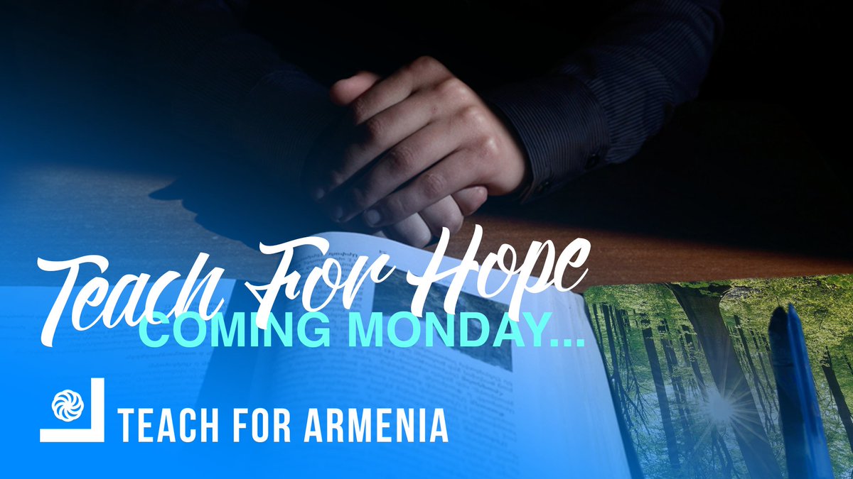 TeachForArmenia's tweet photo. πWe agree with @Arm_President, hope without action is hopeless. That is why we have been putting together a #comprehensiveplan.
On Monday, #TeachForArmenia will be launching a new opportunity for individuals who want to support #outofschool #students from #arstakh #TeachForHope https://t.co/RUBFNQ3zyP