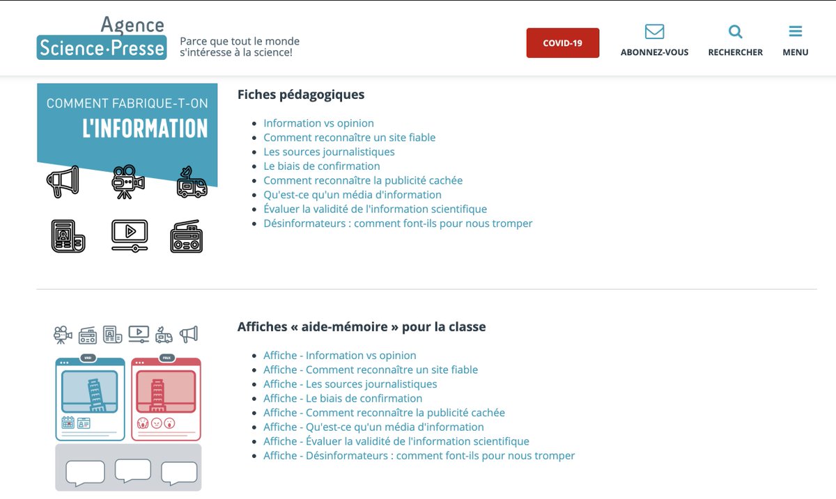 ÉDUCATION AUX MÉDIAS | <a href="/SciencePresse/">sciencepresse</a> frappe fort avec ses fiches pédagogiques gratuites sur la production de l'information à l'ère des réseaux sociaux 🙌 #CitNum #EduQc #Education sciencepresse.qc.ca/outils-et-ress…