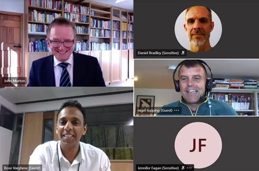 UKinIndia's tweet image. UK @COP26 Envoy @JohnMurton wrapped up a two-day virtual visit to 🇮🇳 on climate action, connecting with government, business &amp;amp; civil society.

🇬🇧-🇮🇳 are working to mobilise #ClimateAction  as we approach Climate Ambition Summit on 12 Dec 2020 &amp;amp; #COP26 in Nov 2021.

#COP26Ambition